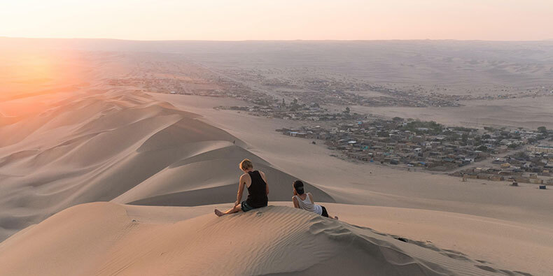 atardecer en huacachina